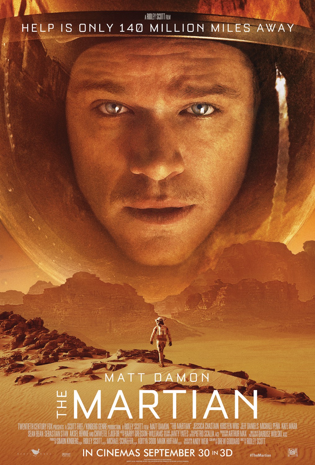 The Martian: falta quase um mês para a estreia do filme de Ridley Scott
