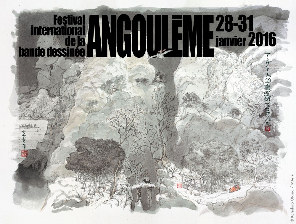 O pôster de Katsuhiro Otomo para a edição de 2016 do Festival de Angoulême
