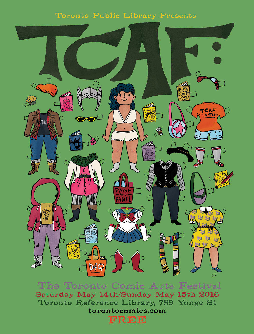 Os cartazes do Toronto Comic Arts Festival 2016, por Kate Beaton e Kazu Kibuishi