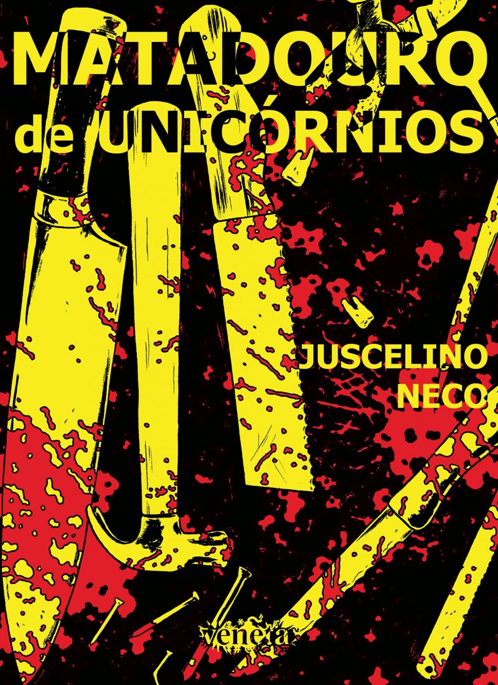 A capa de Matadouro de Unicórnios, o próximo quadrinho de Juscelino Neco