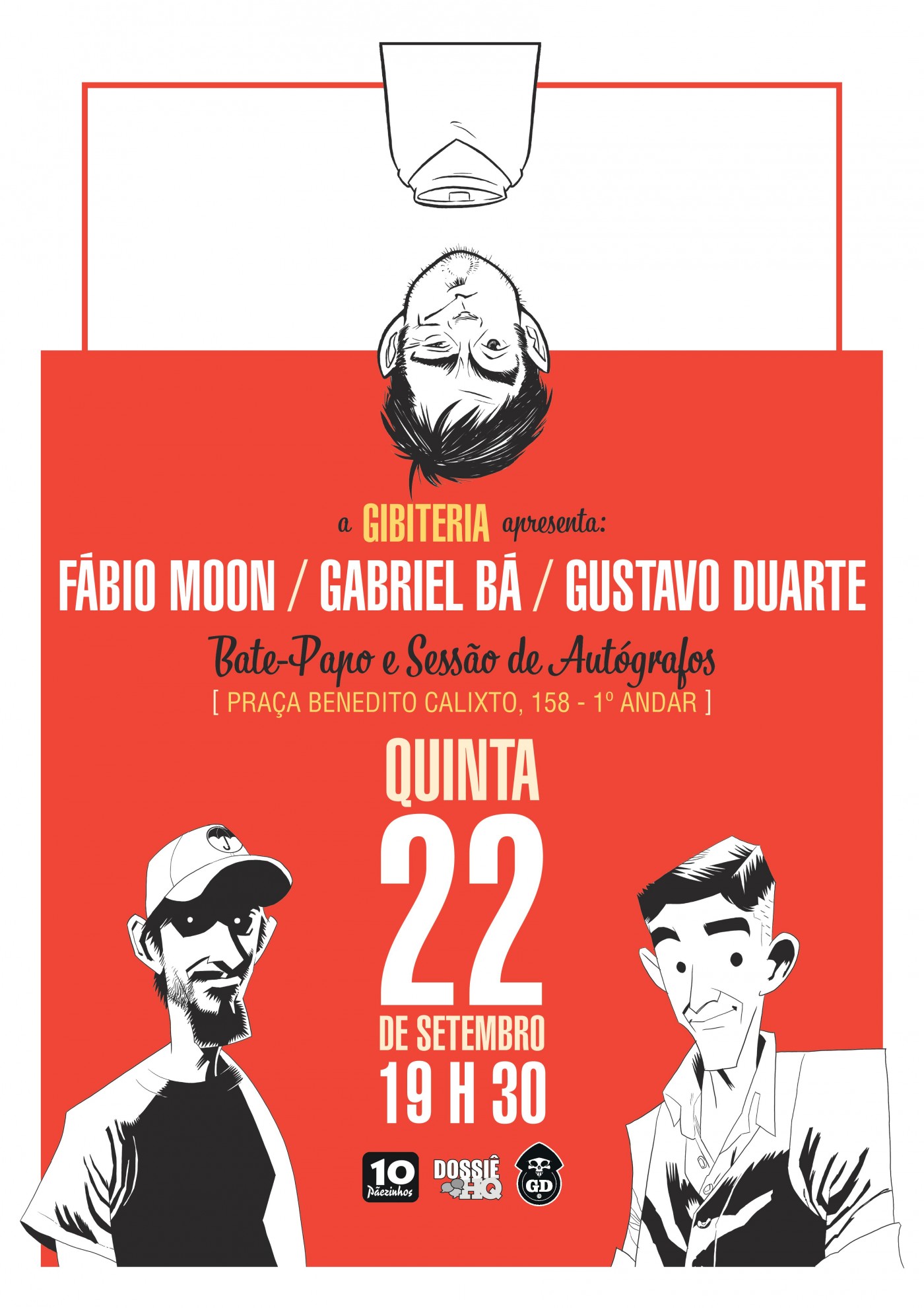 Um encontro com Fábio Moon, Gabriel Bá e Gustavo Duarte na Gibiteria