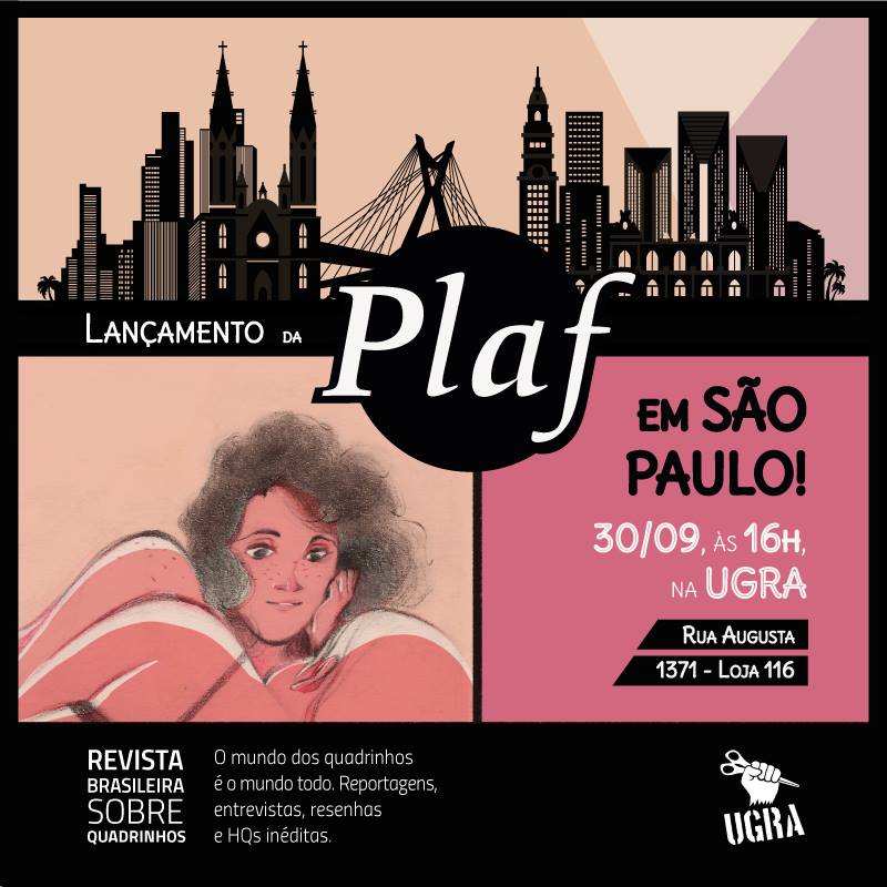 Sábado (30/9) é dia de lançamento da Plaf #1 em São Paulo