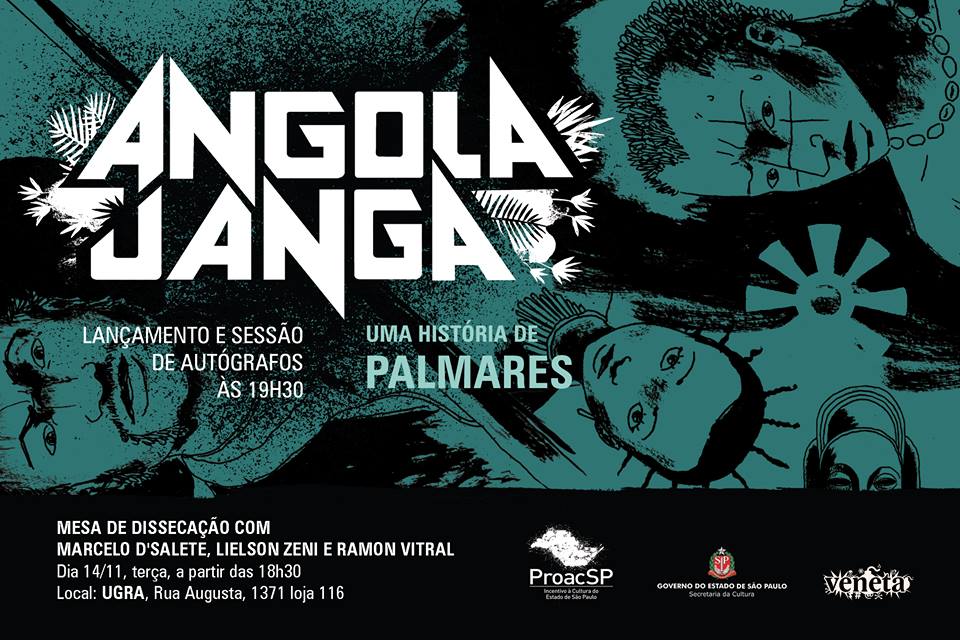 3ª (14/11) é dia de lançamento de Angola Janga – Uma História de Palmares e bate-papo com Marcelo D’Salete na Ugra