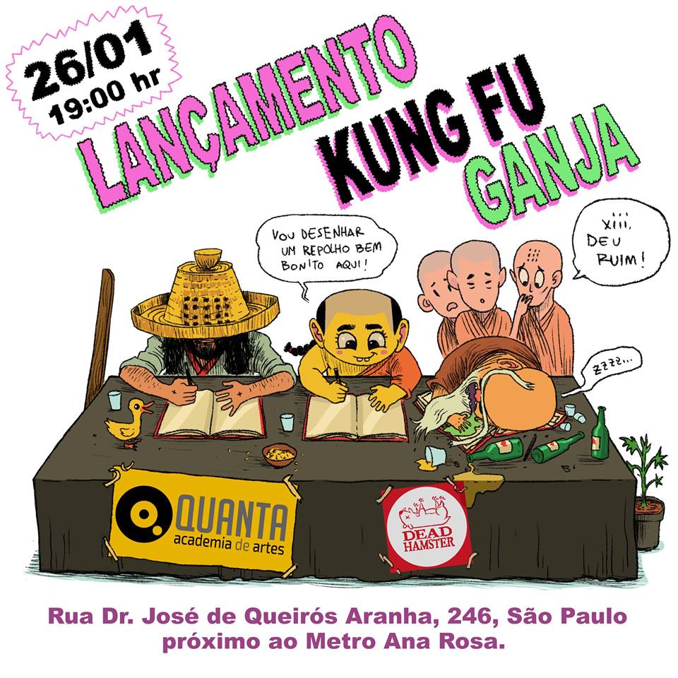 6ª (26/1) é dia de lançamento de Kung Fu Ganja – Volume 1, com sessão de autógrafos de Davi Calil, em SP