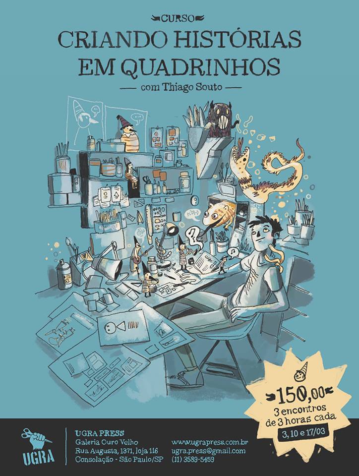 Estão abertas as inscrições para o curso Criando Histórias em Quadrinhos, com Thiago Souto