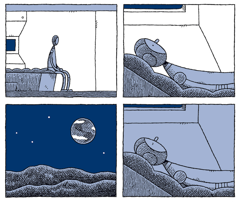 Papo com Tom Gauld, autor de Guarda Lunar: “A arte que mais gosto costuma ser triste e engraçada ao mesmo tempo”