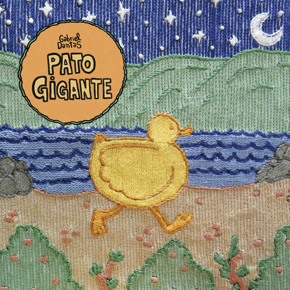 A produção da capa de Pato Gigante, de Gabriel Dantas, por Douglas Utescher: “Para funcionar bem, teria que ser um bordado de verdade”